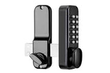 Gate Door Locks Set with Keypad Mechanical Keyless Entry Door Lock for Garden Garage Yard -Black
