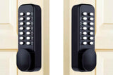 Gate Door Locks Set with Keypad Mechanical Keyless Entry Door Lock for Garden Garage Yard -Black