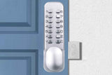 Gate Door Locks Set with Keypad Mechanical Keyless Entry Door Lock for Garden Garage Yard -Silver