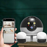 Tank Shape Smart Security Camera with Dual Screen Monitoring