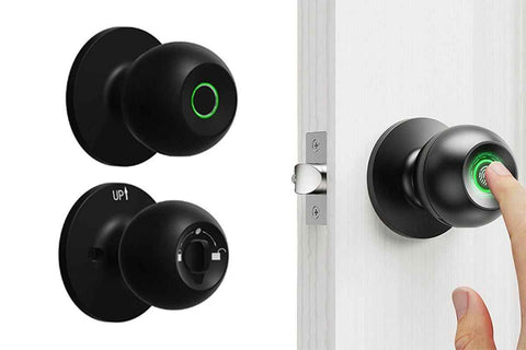 Fingerprint Door Lock Smart Fingerprint Door Knob with Lock Biometric Door Lock with App Control & Key Bluetooth Smart Door Lock with Handle