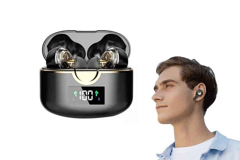 Wireless Earbuds Bluetooth Headphones Wireless Charging Case LED Display Over Ear Buds Mini Wireless Earbuds for Sports Workout