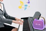 Mini Karaoke Machine Toys Gifts Portable MP3 Player with 2 Wireless Microphone - Purple