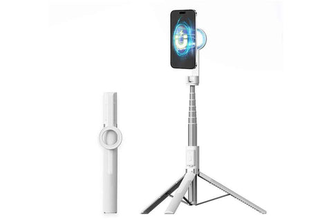 Selfie Stick Tripod 360-degree Rotatable Tripod for iPhone Android - White