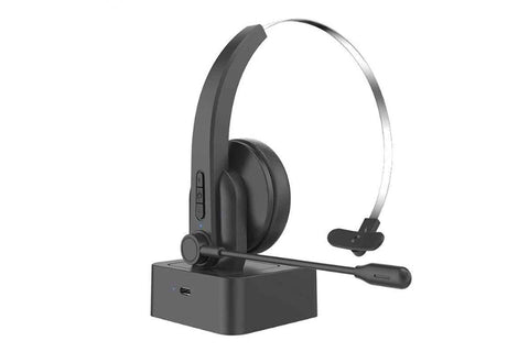 Wireless Headset with Mic for Work Bluetooth Headsets with Dual Noise Cancelling Microphone for Work/Home/Office/Call Center/PC