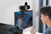 Full HD 1080P Webcam with Built-in Mic Wide Angle Auto Focus Privacy Cover for PC/Laptop Plug and Play USB Camera