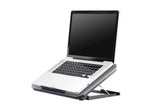 Laptop Cooling Pad Adjustable Height Cooling Stand with Adjustable Height 2 USB Ports Dual Turbine Fans - Silver