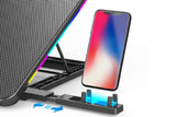 Portable Gaming Laptop Cooling Pad 6 Powerful Fan Table Stand Cooler with Phone Holder