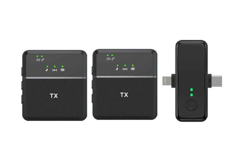 2.4G Wireless Lavalier Microphone Dual Noise Reduction for Camera Smartphone Computer