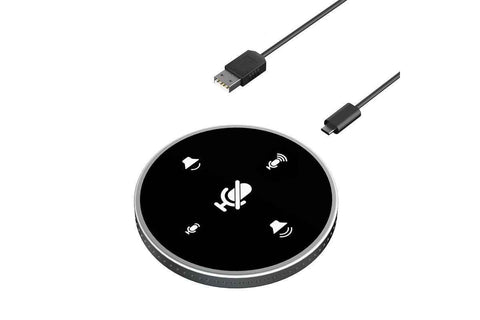 USB Conference Microphone Speech Mic 360° Voice Pickup - Black