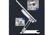 Tablet Cooling Pad Aluminum Adjustable Tablet Stand Tablet Support Notebook Stand Cooling Fan Pad