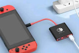 3-in-1 Portable TV Dock with 4K HDMI USB 3.0 100W Travel Adapter Dock for Nintendo Switch OLED TV Docking Station -Black&Red