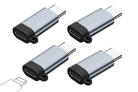 4Pcs Lightning to USB C Adapter Fast Charging and Data Transfer for iPhone 15 16 17
