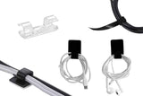 173Pcs Cable Management Organizer Kit Cable Sleeve Split with Self Adhesive Cable Clips Holder