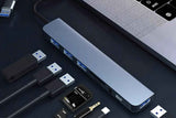 Multifunction Splitter Docking Hub 8 In 1 USB-C And USB-3.0 HUB Multiport Adapter for Laptop Tablet Devices