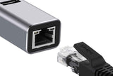 USB 3.0 to Gigabit Ethernet Adapter with 3-Port Hub