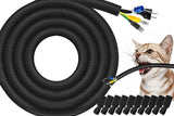No Chew Cord Protector for Pets Bite Resistant Cable Sleeve for Cats Dogs Rabbits - S