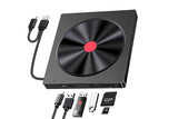 5 in 2 Computer External CD DVD Drive USB 3.0 Portable Optical Drive Burner for Windows Mac Linux