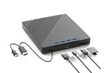 7 in 1 External CD DVD Drive USB 3.0 Burner Writer with Card Reader for Laptop