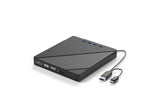 7 in 1 External CD DVD Drive USB 3.0 Burner Writer with Card Reader for Laptop