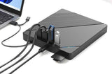7 in 1 External CD DVD Drive USB 3.0 Burner Writer with Card Reader for Laptop