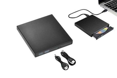 USB 2.0 Slim Protable External CD-RW Drive Writer Player for Laptop Notebook PC Desktop Computer -Black
