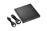 USB 2.0 Slim Protable External CD-RW Drive Writer Player for Laptop Notebook PC Desktop Computer -Black