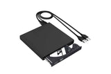 USB 2.0 Slim Protable External CD-RW Drive Writer Player for Laptop Notebook PC Desktop Computer -Black