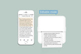 Thermal Mini Printer Mini Pocket Wireless Thermal Printer Bluetooth Photo Inkless Sticker Printer Compatible with iOS&Android - White