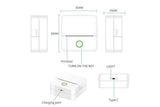 Thermal Mini Printer Mini Pocket Wireless Thermal Printer Bluetooth Photo Inkless Sticker Printer Compatible with iOS&Android - White