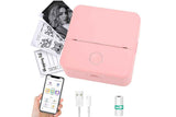 Thermal Mini Printer Mini Pocket Wireless Thermal Printer Bluetooth Photo Inkless Sticker Printer Compatible with iOS&Android - Pink