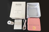 Thermal Mini Printer Mini Pocket Wireless Thermal Printer Bluetooth Photo Inkless Sticker Printer Compatible with iOS&Android - Pink