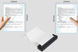 Portable Printer Wireless Bluetooth A4 Thermal Mobile Printer with 100Pcs Thermal Paper Inkless Printer Compatible with iOS Android for Office Car Home -Black