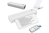 Portable Printer Wireless Bluetooth A4 Thermal Mobile Printer with 100Pcs Thermal Paper Inkless Printer Compatible with iOS Android for Office Car Home -Black