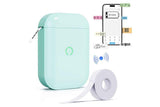 Wireless Bluetooth Label Maker Machine with Label Tape Mini Sticker Maker-Green