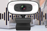 4K Webcam with Ring Light Built in Microphone and Tripod for Video Conferencing