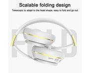 Wireless Headphones - Foldable Stereo - Bluetooth Over Ear Headset with Mic for Sports/Computer