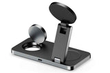 3 in 1 Charging Station for iPhone Wireless Charger Wireless Charger Dock for Apple Watch iPhone AirPods -Black