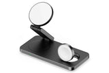 3 in 1 Charging Station for iPhone Wireless Charger Wireless Charger Dock for Apple Watch iPhone AirPods -Black