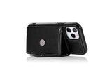 PU Leather Crossbody Phone Case Cover Wallet Card Holder for iPhone 13 Series -Black /iPhone13 mini 5.4