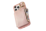 PU Leather Phone Case Wallet Purse for iPhone 14 Series -Rose Gold /iPhone 14