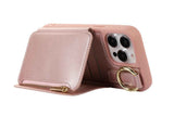 PU Leather Phone Case Wallet Purse for iPhone 14 Series -Rose Gold /iPhone 14