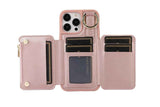 PU Leather Phone Case Wallet Purse for iPhone 14 Series -Rose Gold /iPhone 14 Pro Max
