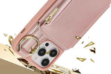 PU Leather Phone Case Wallet Purse for iPhone 14 Series -Rose Gold /iPhone 14 Pro Max