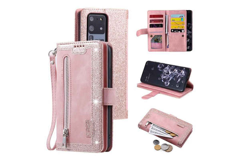for iPhone 15 Series Case Leather Wallet Flip Cover -Pink /iPhone 15 Plus