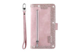 for iPhone 15 Series Case Leather Wallet Flip Cover -Pink /iPhone 15 Pro Max