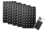 5 Pack Double Sided Silicone Phone Suction Pad 80 Stickers Grip for Car Desk Holder - Black
