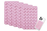 5 Pack Double Sided Silicone Phone Suction Pad 80 Stickers Grip for Car Desk Holder - Pink