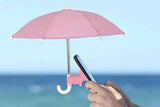 Phone Umbrella with Suction Cup Stand Universal Adjustable Piggy Anti-Glare Sun Shade -Pink