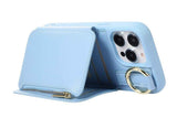 PU Leather Phone Case Wallet Purse for iPhone 14 Series -Blue /iPhone 14 Pro Max